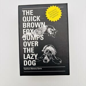 THE QUICK BROWN FOX JUMPS OVER THE LAZY DOG Typeface card game VG Condition